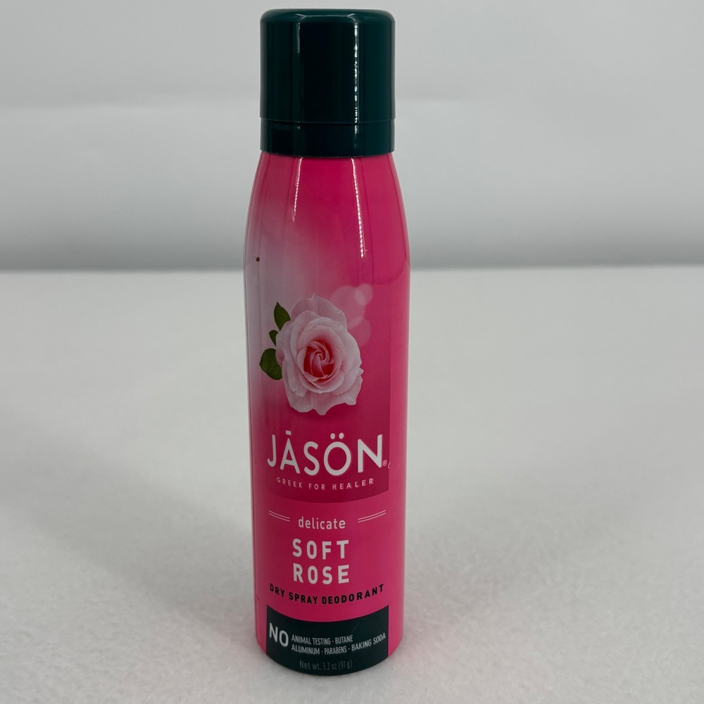 Jason Delicate Soft Rose Dry Spray Deodorant 3.2 oz Aluminum Free Vegan Pink